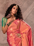 Red Silk Saree With Blouse Piece