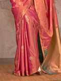 Red Silk Saree With Blouse Piece