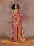 Purple Silk Saree With Blouse Piece