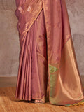 Purple Silk Saree With Blouse Piece