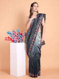 Dark Green Shimmer Saree With Blouse Piece