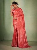 Red Kanjeevaram Art Silk Saree With Blouse Piece