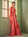 Red Kanjeevaram Art Silk Saree With Blouse Piece