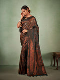 Dark Green Kanjeevaram Art Silk Saree With Blouse Piece