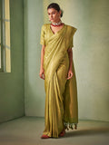 Green Kanjeevaram Art Silk Saree With Blouse Piece