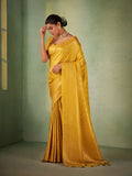 Yellow Kanjeevaram Art Silk Saree With Blouse Piece