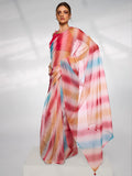 Multicolor Organza Party Wear Saree With Blouse Piece