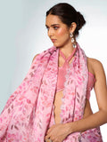 Pink Satin Party Wear Saree With Blouse Piece