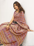 Multicolor Digital Printed Silk Saree With Blouse Piece