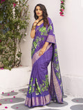 Multicolor Digital Printed Silk Saree With Blouse Piece