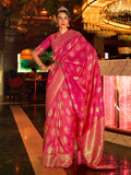 Pink Art Silk Saree With Blouse Piece