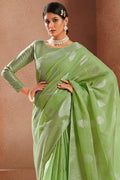 Pastel Green Silk Saree