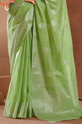 Pastel Green Silk Saree