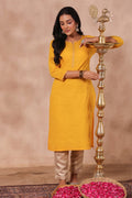 Women's Mustard Cotton Kurta