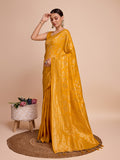 Mustard Silk Saree With Blouse Piece