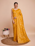 Mustard Silk Saree With Blouse Piece