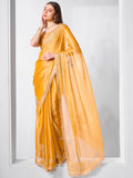 Embellished Beads and Stone Organza Saree With Blouse Piece