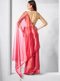 Solid Tissue Saree with Hanging With Blouse Piece