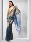 Solid Tissue Saree with Hanging With Blouse Piece