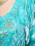 Embellished Beads and Stone Organza Saree With Blouse Piece