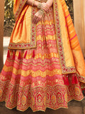 Orange And Red Lehenga Choli