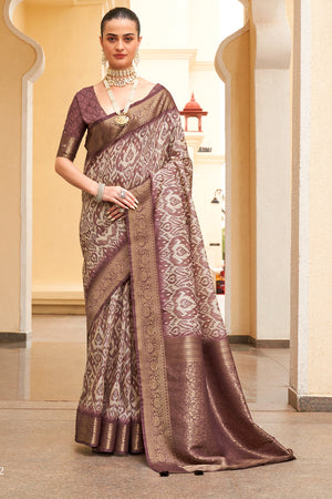 Multicolor Tussar silk Saree With Blouse Piece