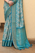 Multicolor Tussar silk Saree With Blouse Piece