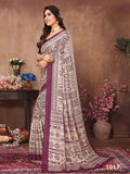 Purple Khadi Saree With Blouse Piece