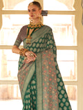 Emerald Green Banarasi Saree