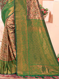 Brown Kanjivaram Silk Saree With Blouse Piece