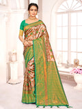 Brown Kanjivaram Silk Saree With Blouse Piece