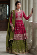 Magenta Pink Georgette Salwar Suit