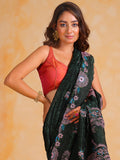 Green Silk Saree With Blouse Piece