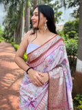 Brown Tussar  Saree With Blouse Piece