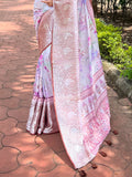 Brown Tussar  Saree With Blouse Piece