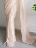 Peach Chiffon Saree With Blouse Piece