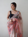 Off White Organza Saree With Blouse Piece