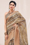 Soil Brown Linen Saree