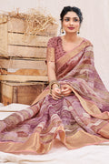 Soft Pink Linen Saree