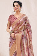 Soft Pink Linen Saree