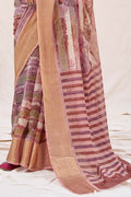 Soft Pink Linen Saree