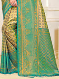 Yellow Kanjivaram Silk Saree With Blouse Piece