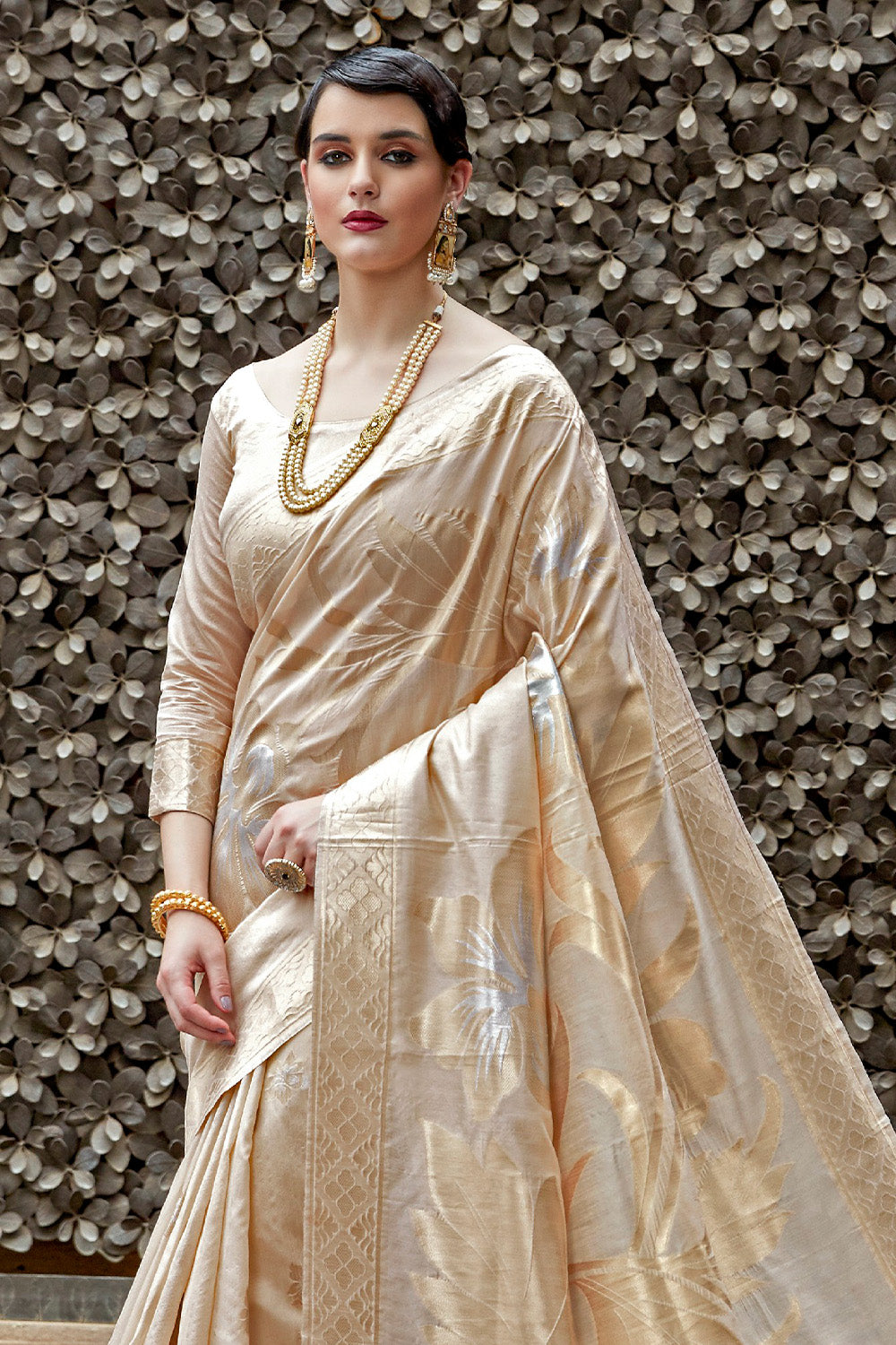 Red Banarasi Silk Saree.