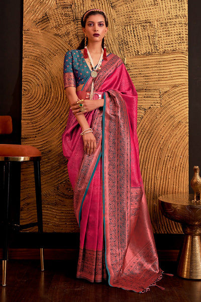 Buy Silk Saree in Pink with Blouse Online SR23494 - Shopkund