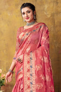 Thulian Pink Organza saree