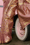 Dusky Brown Kanjivaram Saree