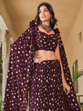 Dark Maroon Lehenga Choli