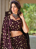 Dark Maroon Lehenga Choli