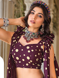 Dark Maroon Lehenga Choli