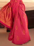 Taffy Red Satin Saree